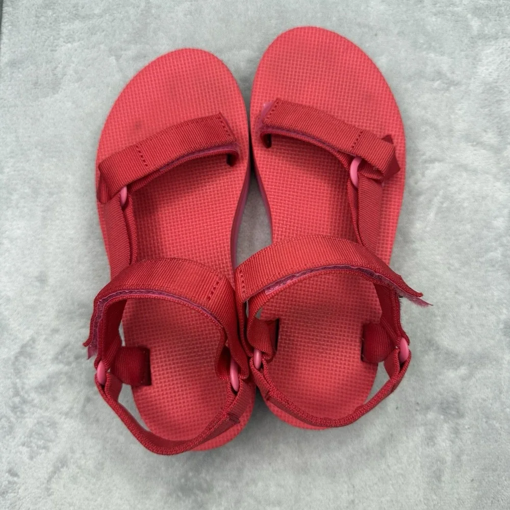 Teva Flatform Universal Women's 8 Red Pink Platform Sandals 1008844